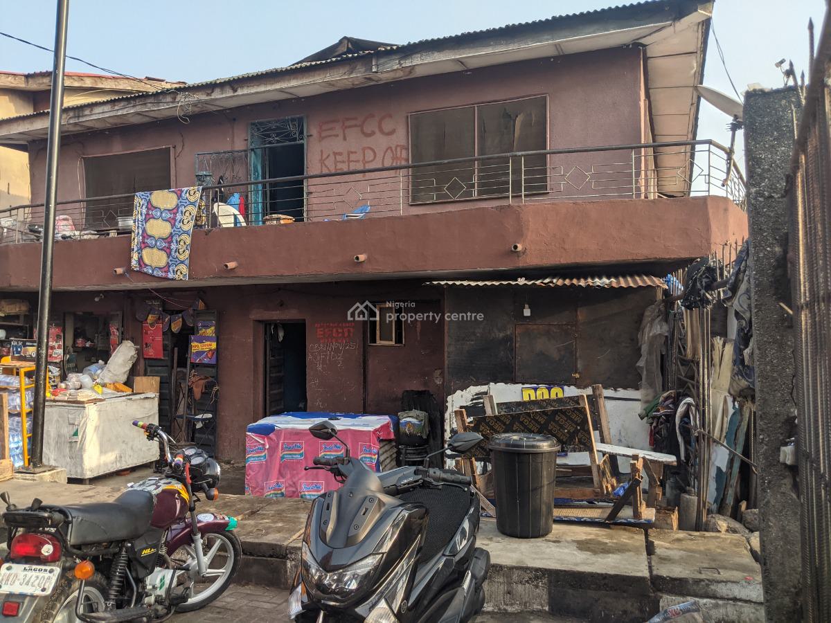 Corner Piece 5 Units of Lockup Shop and a 3 Bedroom Flat, Salami Tolu Road Close to Tolu Medical Center, Ajegunle, Apapa, Lagos, Commercial Property for Sale