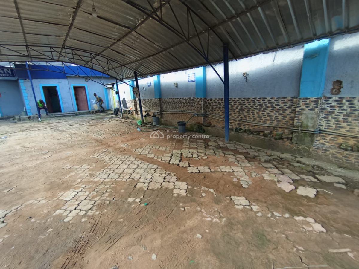Hall with Very Big Space and Car Wash  Facing The Main Road, Egbeda, Alimosho, Lagos, Commercial Property for Rent