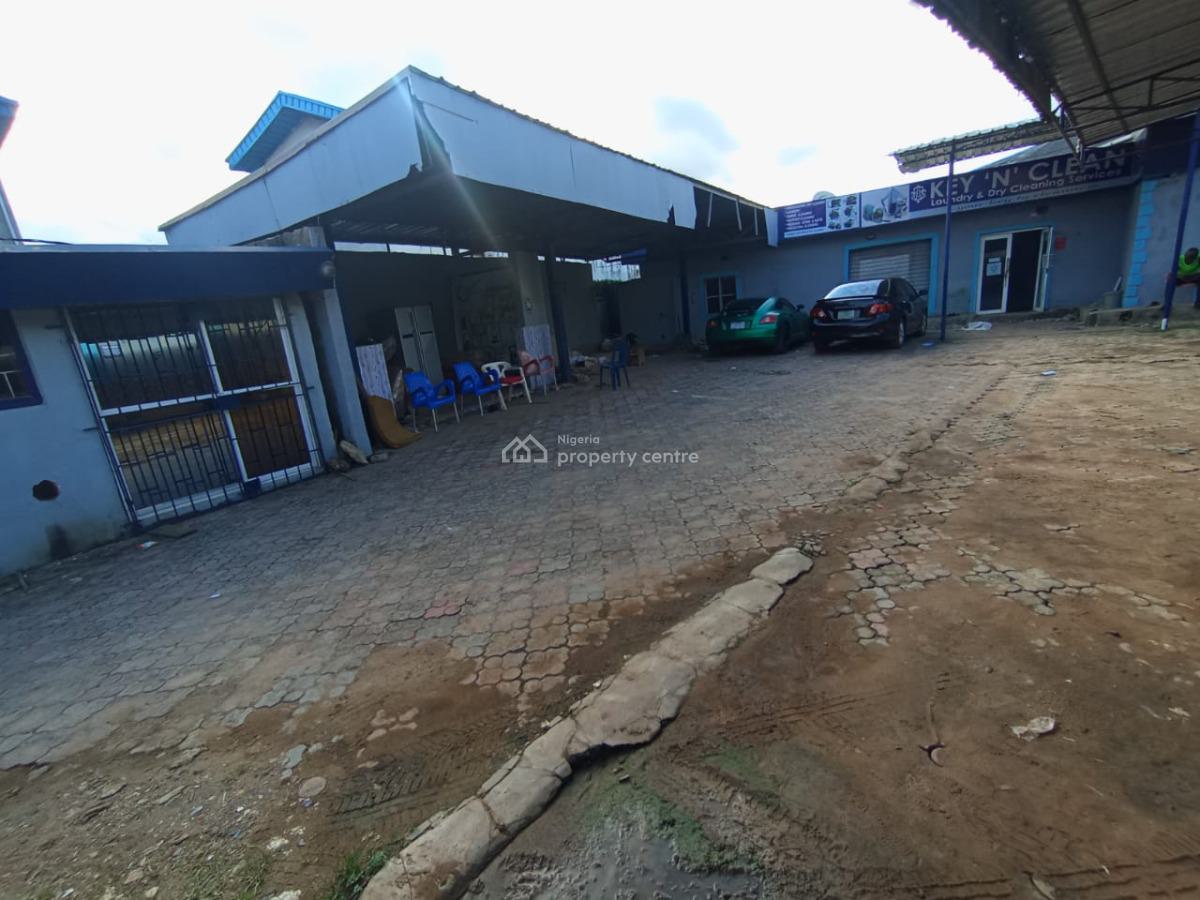 Hall with Very Big Space and Car Wash  Facing The Main Road, Egbeda, Alimosho, Lagos, Commercial Property for Rent