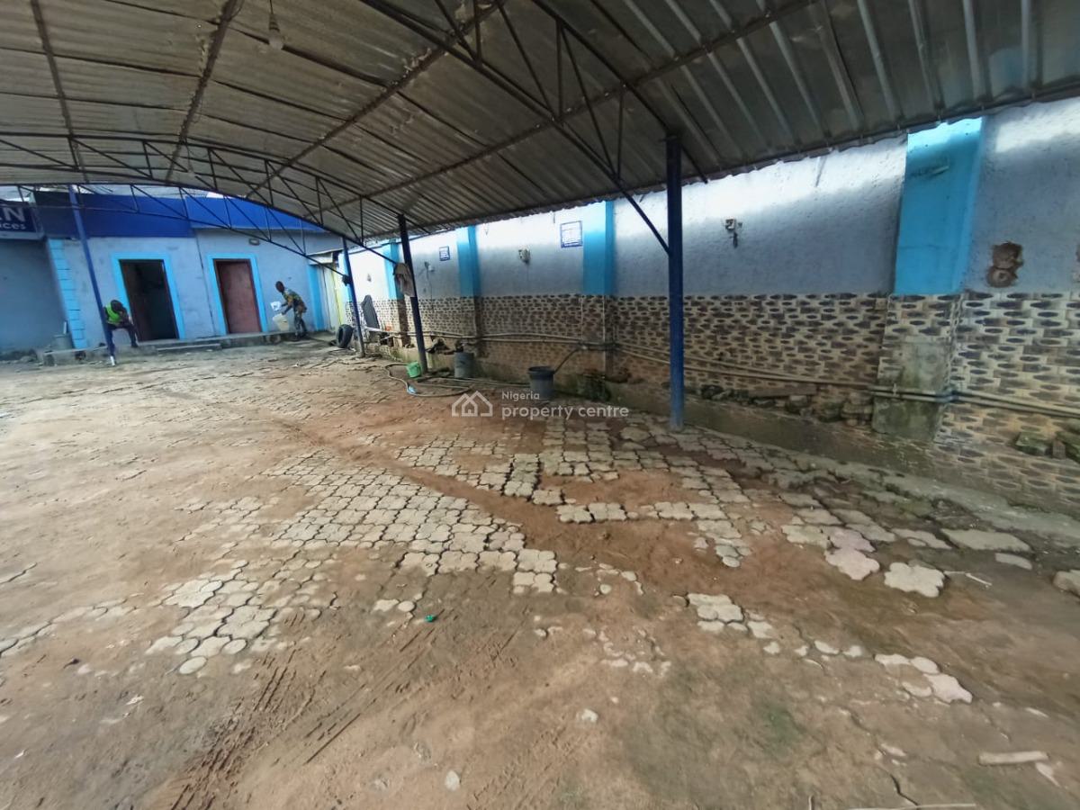 Hall with Very Big Space and Car Wash  Facing The Main Road, Egbeda, Alimosho, Lagos, Commercial Property for Rent