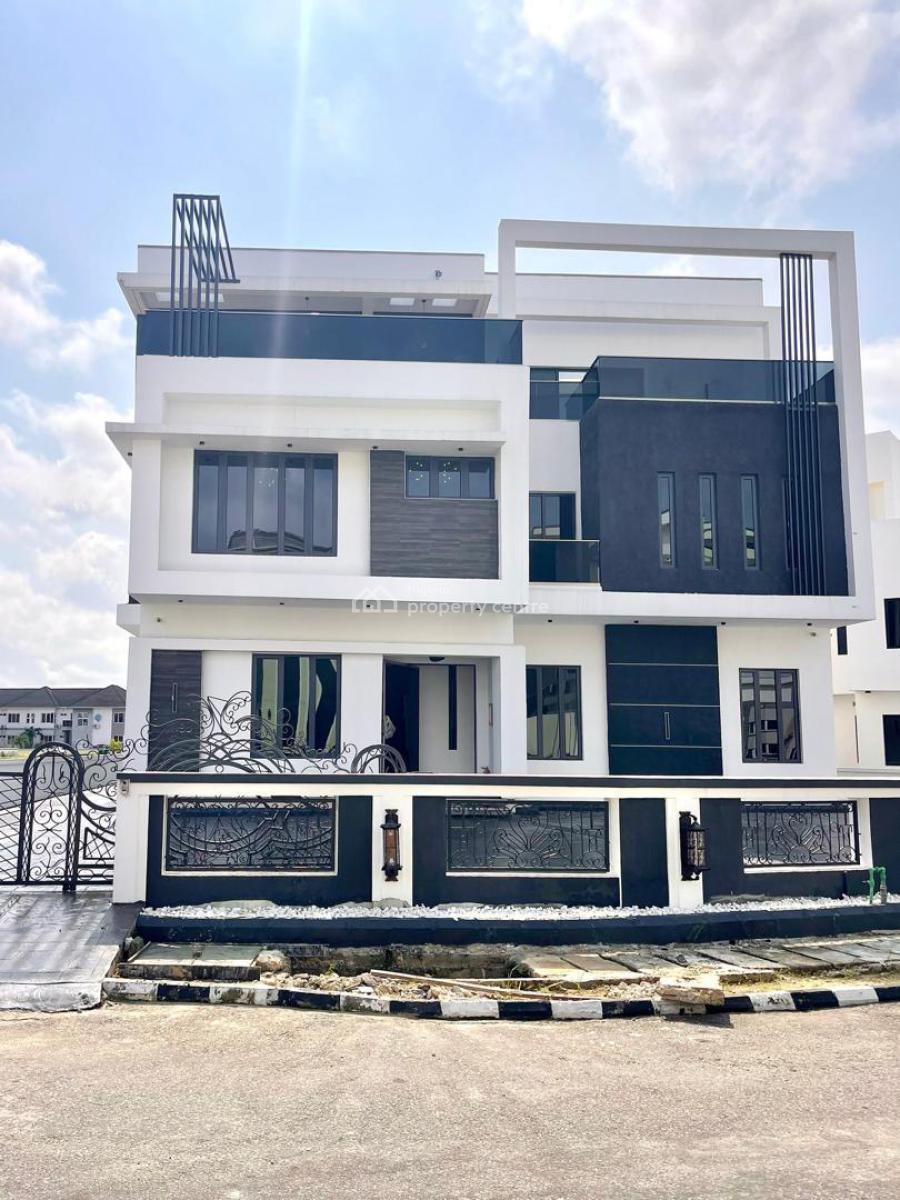 Magnificent Carved 6 Bed Detached Home with Elevator, Cinema, Swimming, Osapa, Lekki, Lagos, Detached Duplex for Sale