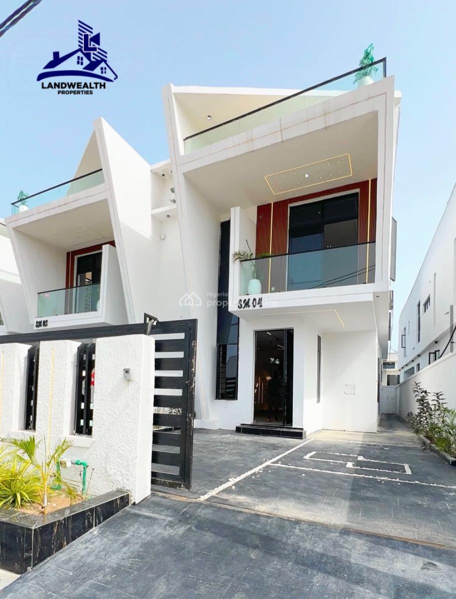 Contemporary 4 Bedrooms Semi Detached Duplexes with Bq, Ikota, Lekki, Lagos, Semi-detached Duplex for Sale