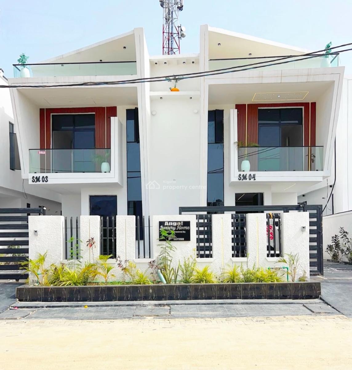 Contemporary 4 Bedrooms Semi Detached Duplexes with Bq, Ikota, Lekki, Lagos, Semi-detached Duplex for Sale