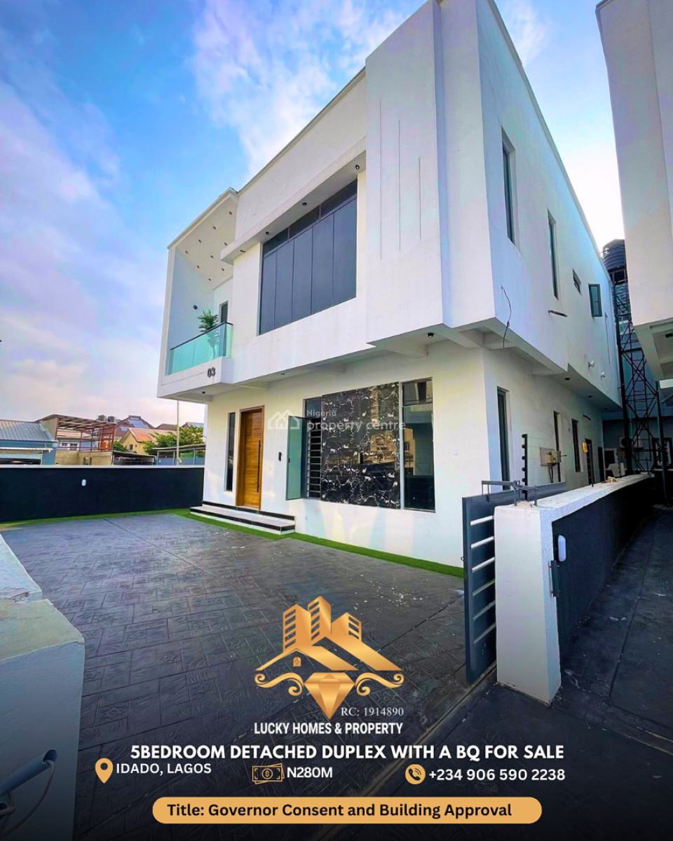 Exclusive 5bedroom Detached Duplex with a Bq, Idado, Lekki, Lagos, Detached Duplex for Sale
