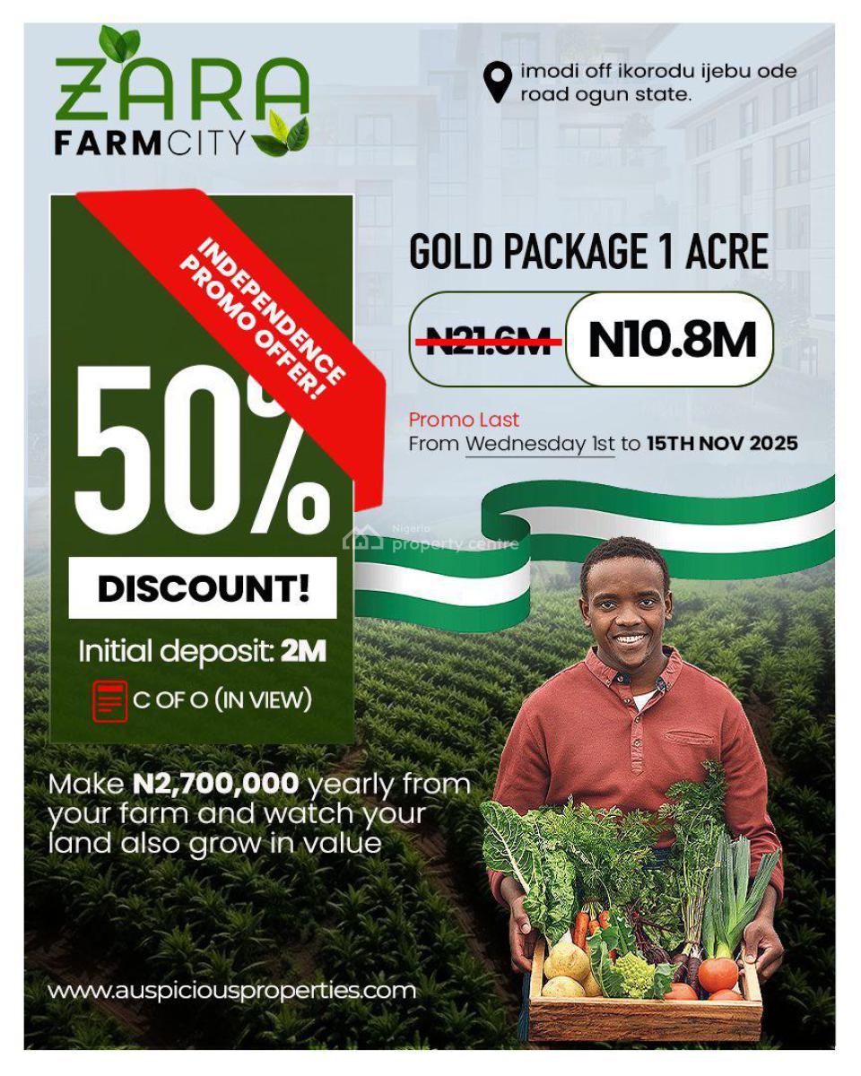Zara Farm City, Your Land Is Not Just an Asset Its a Source of Income, Ijebu East, Ogun, Commercial Land for Sale