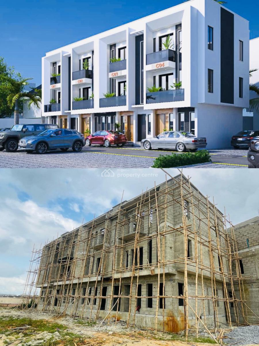 3 Bedroom Terrace Duplex with a Bq Wisdom Court, Adjacent Lekki Gardens Phase 2 Estate, Ajah, Lagos, Terraced Duplex for Sale