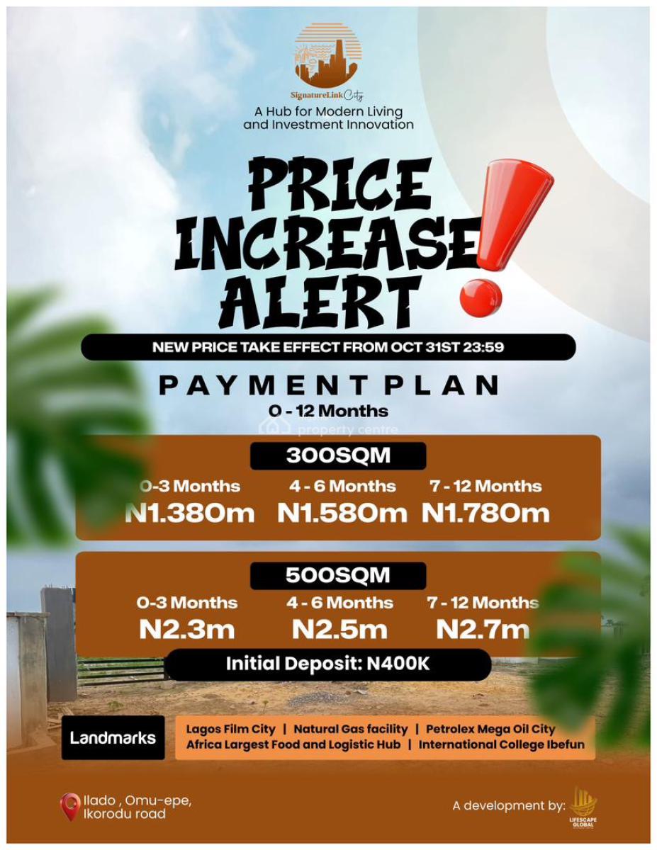 *signaturelink City Fast Selling Location :* Ilado Off Omu Epe, Ilado Off Omu Epe, Epe, Lagos, Residential Land for Sale