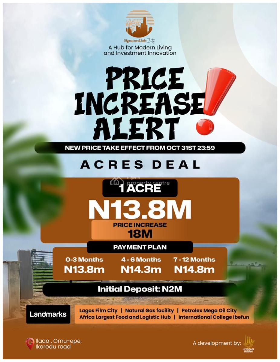*signaturelink City Fast Selling Location :* Ilado Off Omu Epe, Ilado Off Omu Epe, Epe, Lagos, Residential Land for Sale
