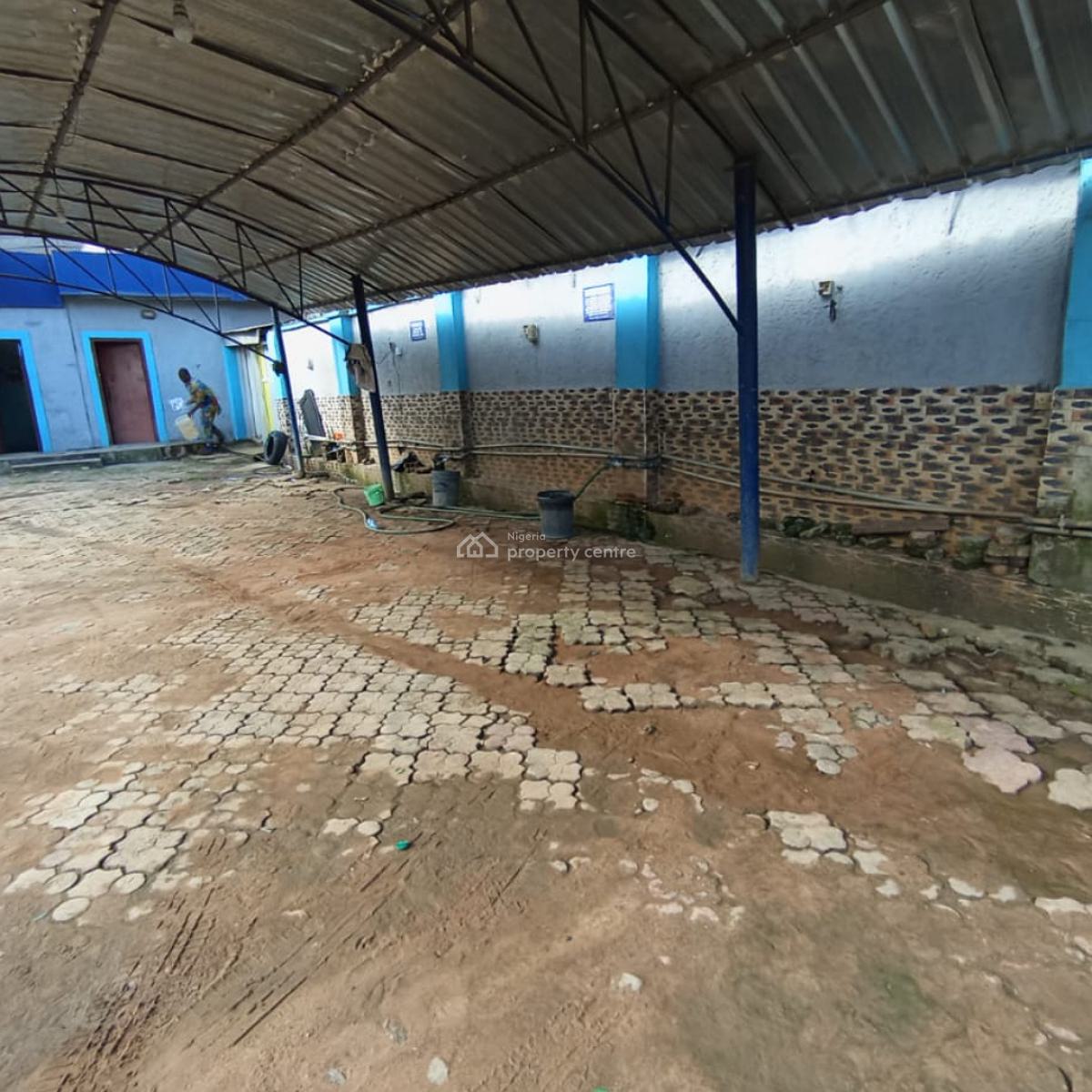 Commercial Hall with Space and Carwash Along The Road, Shagari Estate Egbeda Lagos, Alimosho, Lagos, Warehouse for Rent