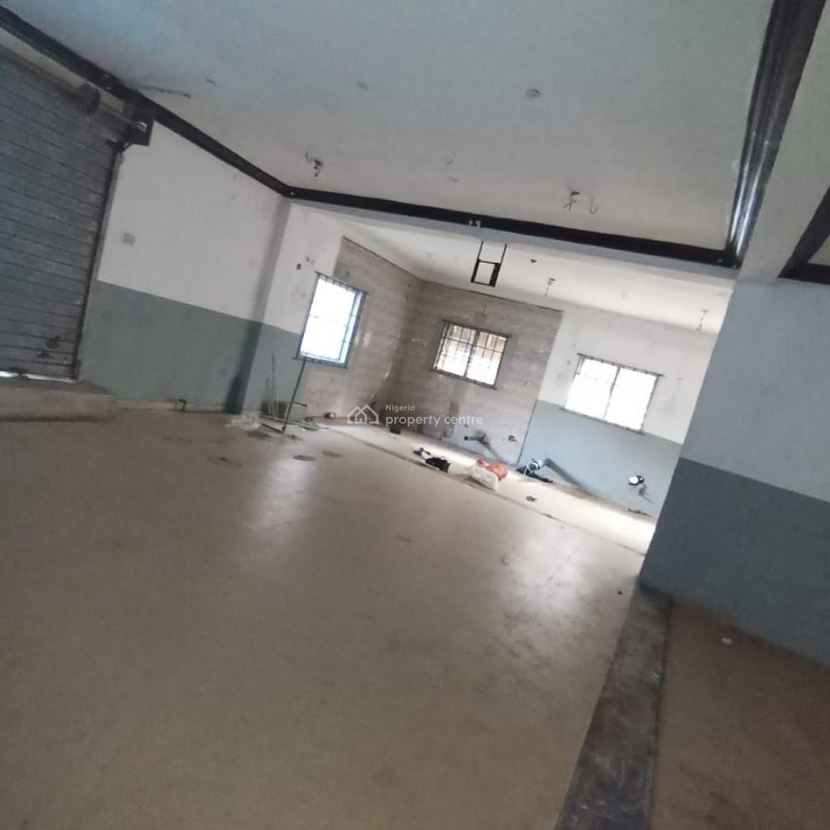 Commercial Hall with Space and Carwash Along The Road, Shagari Estate Egbeda Lagos, Alimosho, Lagos, Warehouse for Rent