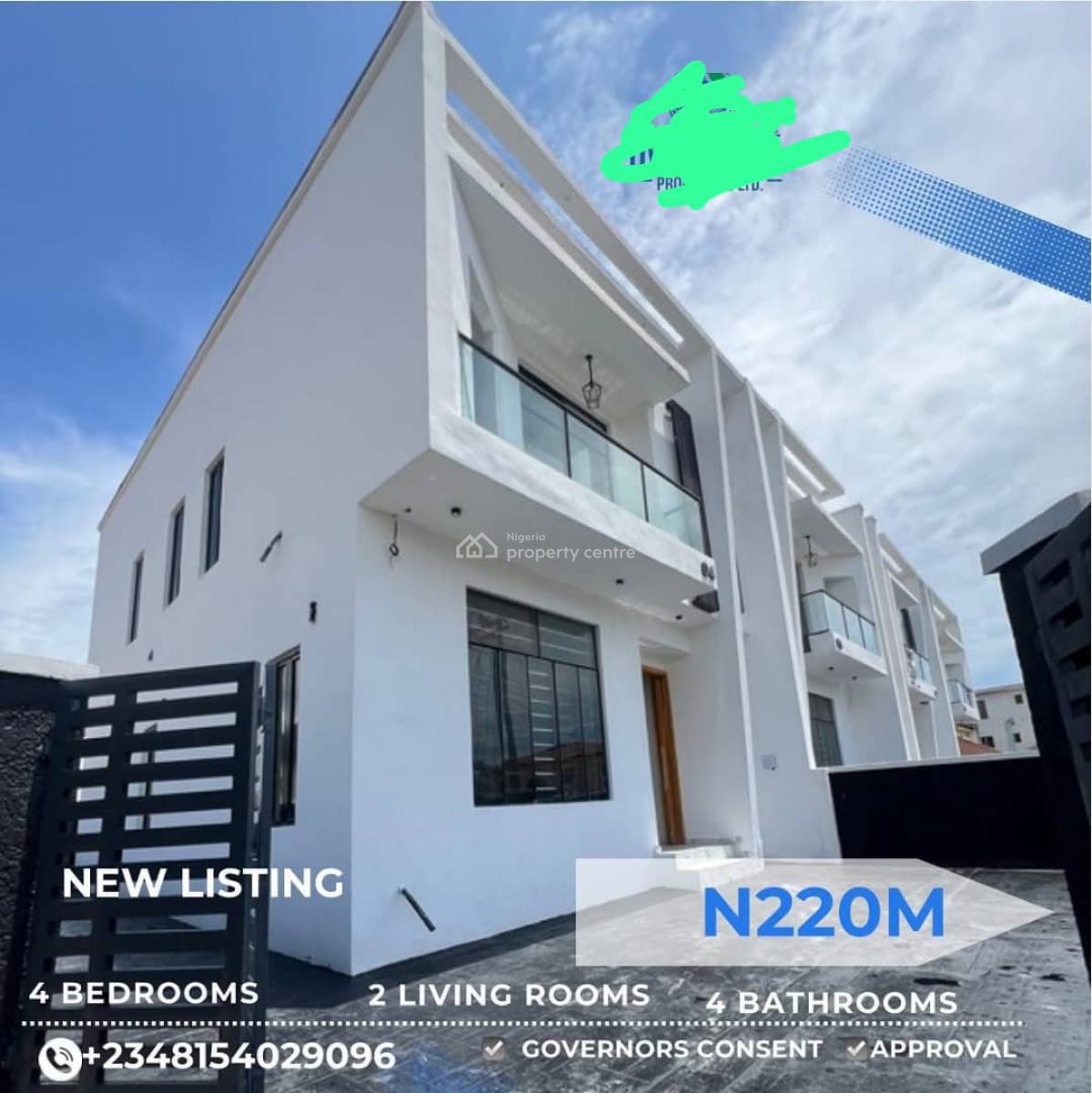 4-bedroom Terrace Duplex in Idado, Lekki, Lagos, Idado Estate, Lekki, Lagos, Terraced Duplex for Sale