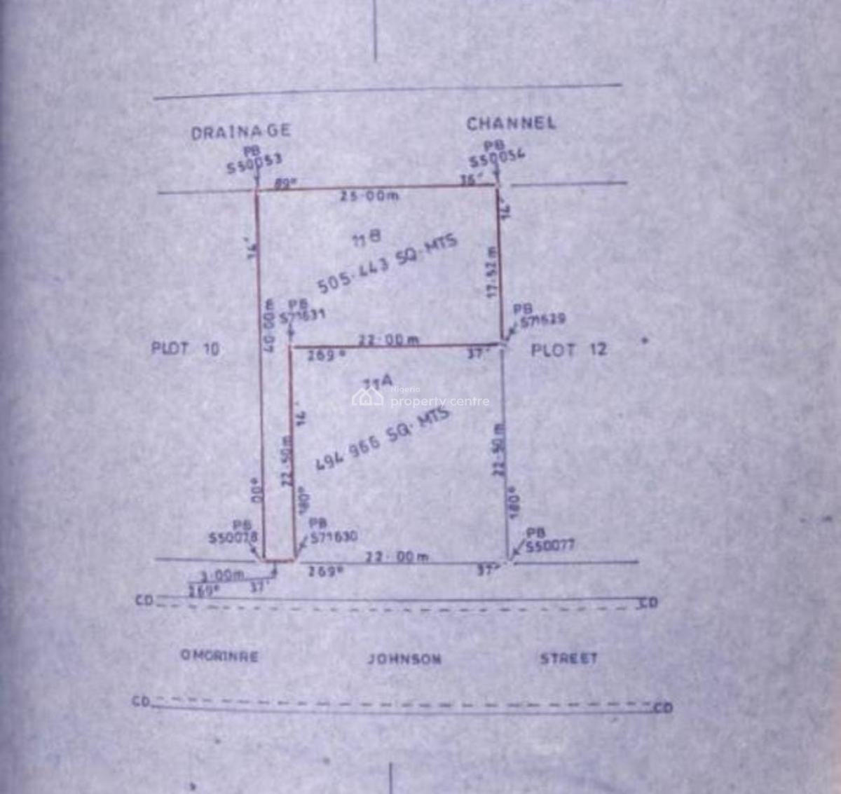 Land Measuring 505sqm at Lekki Phase 1, Hunponu Wusu Street Lekki Phase 1, Lekki Phase 1, Lekki, Lagos, Residential Land for Sale