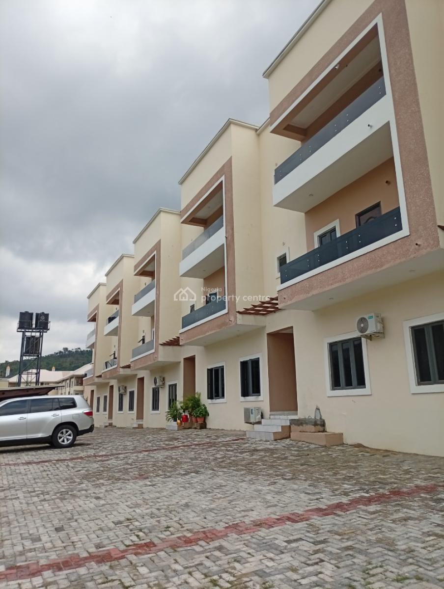 Brand New 4 Bedroom Terraced Duplex with a Room Bq, Guzape District, Abuja, Terraced Duplex for Rent