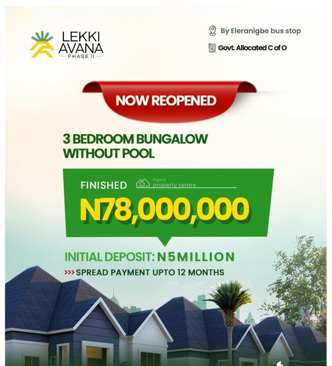 Luxury 3 Bedroom Bungalow and Resort, Lekki Avana,eleko Junction By Dangote Refinery, Eleranigbe, Ibeju Lekki, Lagos, House for Sale