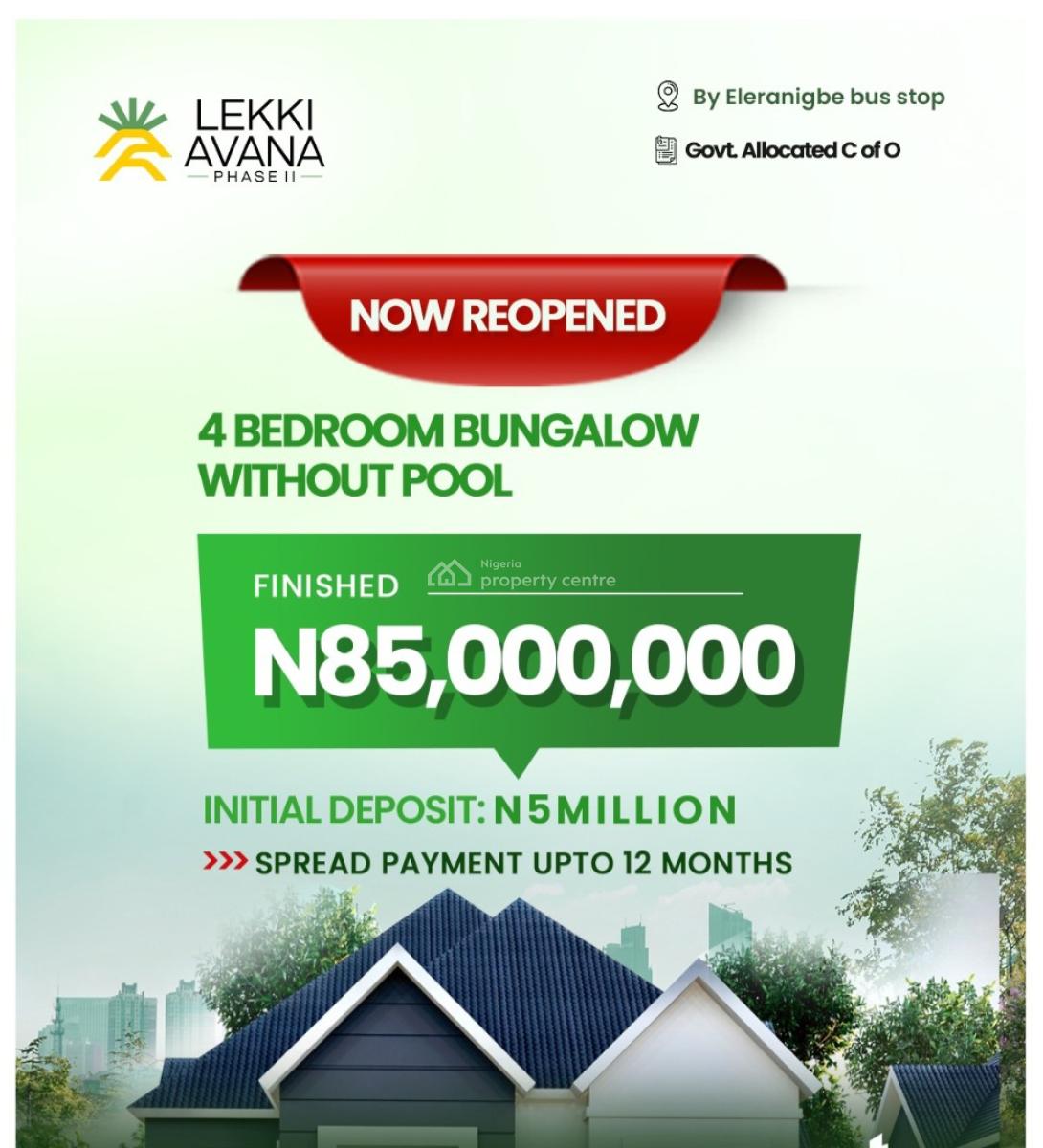 Luxury 3 Bedroom Bungalow and Resort, Lekki Avana,eleko Junction By Dangote Refinery, Eleranigbe, Ibeju Lekki, Lagos, House for Sale