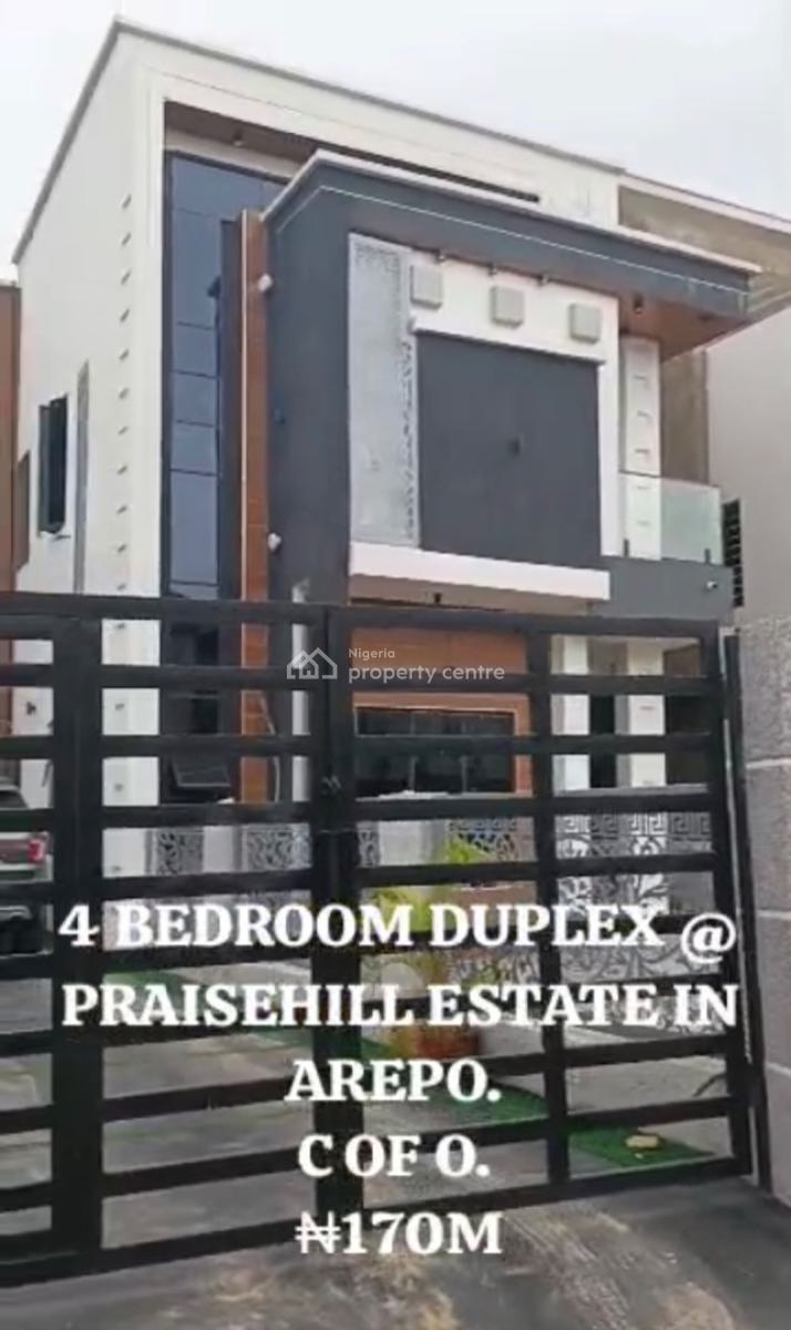 Exquisitely Built 4 Bedroom  Detached Duplex, Praisehill Estate, Berger, Arepo, Ogun, Detached Duplex for Sale