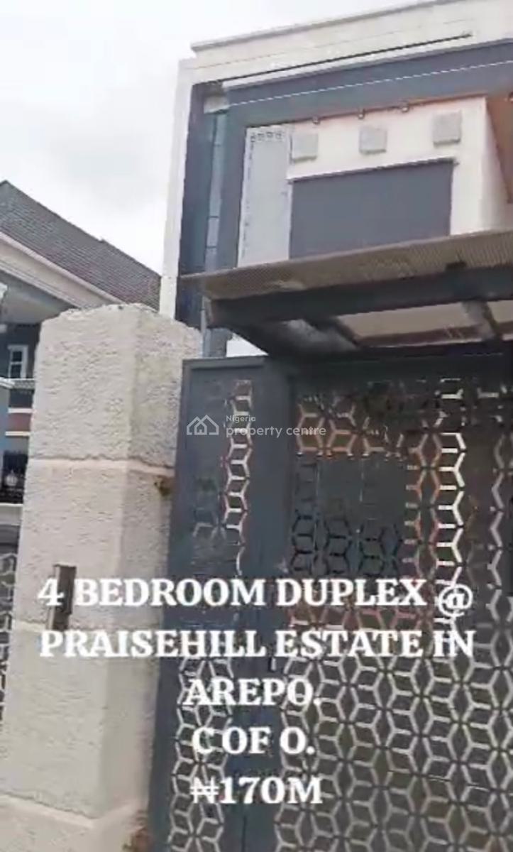Exquisitely Built 4 Bedroom  Detached Duplex, Praisehill Estate, Berger, Arepo, Ogun, Detached Duplex for Sale