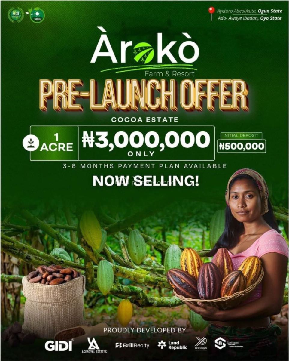 Own The Future: Where Farming Meets Luxury Living at àrokò Farm & Reso, Aiyetoro, Abeokuta, Ogun State & Ado-awaye Ibadan, Oyo State, Abeokuta South, Ogun, Mixed-use Land for Sale