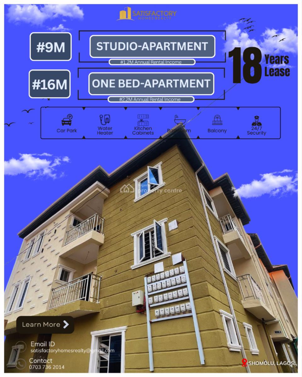 Long Lease!! Studio Apartments and One-bed Apartments, Shomolu, Shomolu, Lagos, Self Contain (single Rooms) for Sale