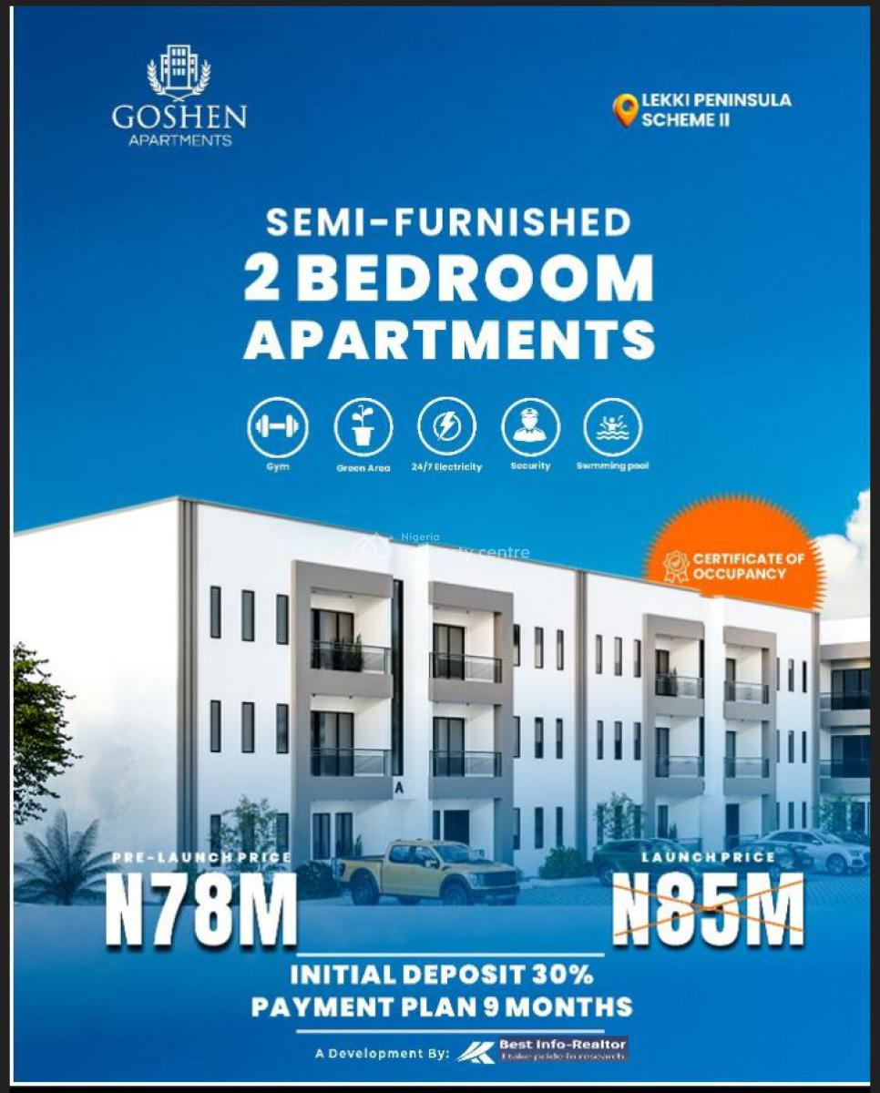 Luxurious Semi Furnished 2bedroom Apartment with Excellent Facilities, Scheme 2, Lekki, Lagos, Block of Flats for Sale