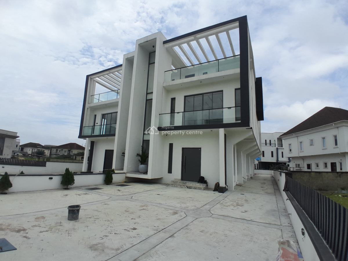 4 Bedroom Semi-detached Duplex with Bq, Pool and Roftop Terrace, Lake View Park 1 Estate By Vgc, Opposite Ikota Shooping Complex, Lekki, Lagos, Semi-detached Duplex for Sale