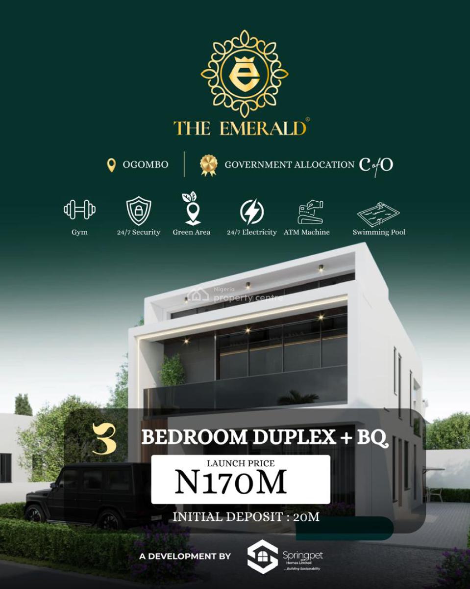 Luxury 3 Bedroom Detached Duplex with Bq, Emerald Estate, Ogombo, Ajah, Lagos, Detached Duplex for Sale