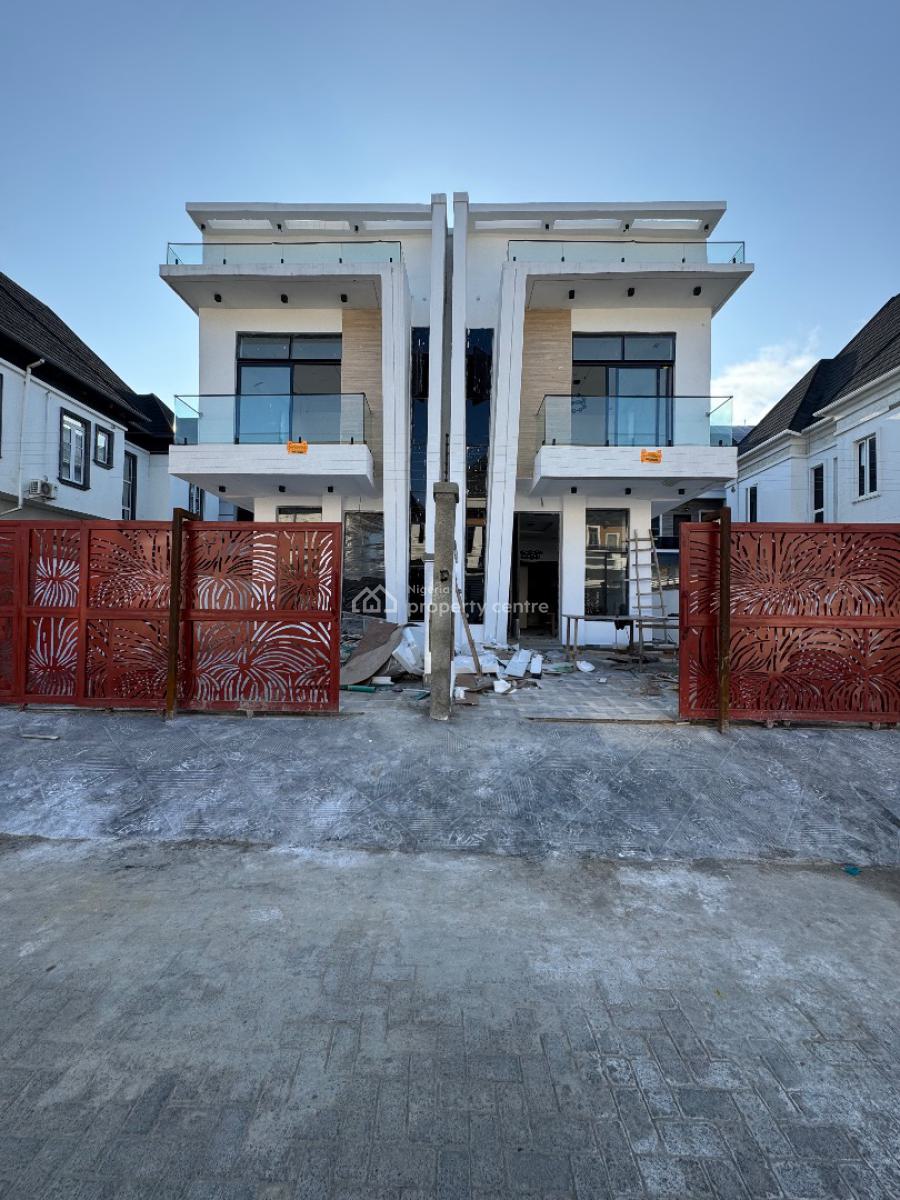 Newly Built 4 Bedroom Semi Detached in a Self Compound, Lekki, Lagos, Semi-detached Duplex for Sale