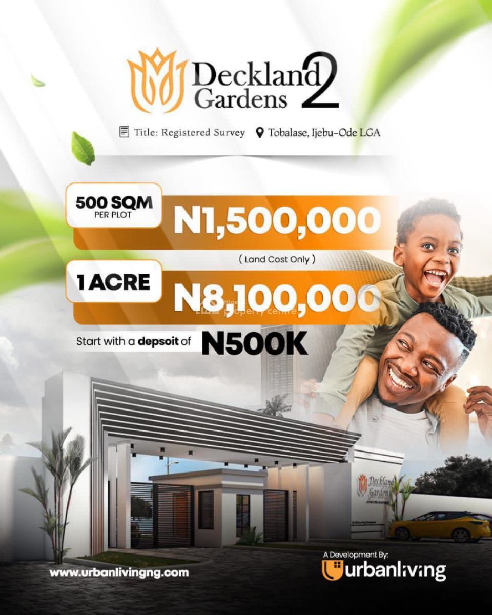 Plots of Land, Tobalase/along Ignoye-igbonla Road/ Deckland Gardens 2, Ijebu East, Ogun, Mixed-use Land for Sale