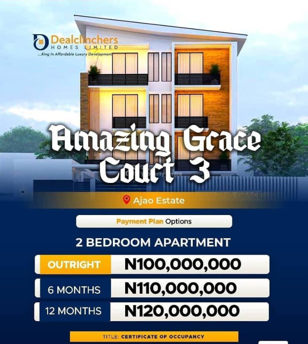 2 Bedroom Luxury Apartment, Ajao Estate/amazing Grace Court 3, Isolo, Lagos, Block of Flats for Sale