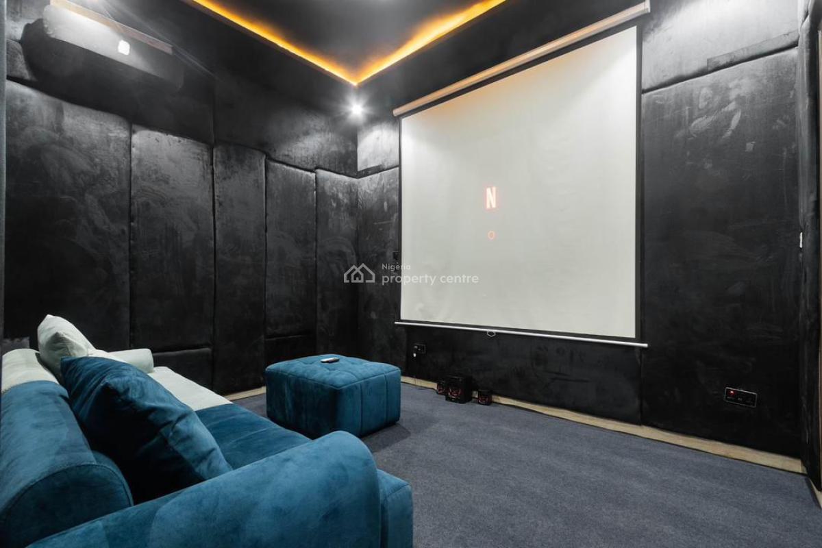 3 Bedrooms Terrace with a Cinema, Pool, Gym, Bathtub, Private Rooftop, Jacuzzi, Ikate, Lekki, Lagos, House Short Let