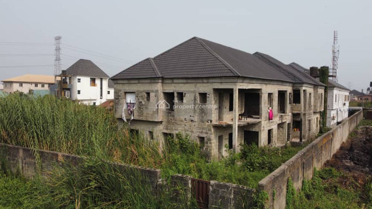 Uncompleted Building: 4 Units of 2 Bedrooms-ensuite and 2 Units, Ajah, Lagos, House for Sale