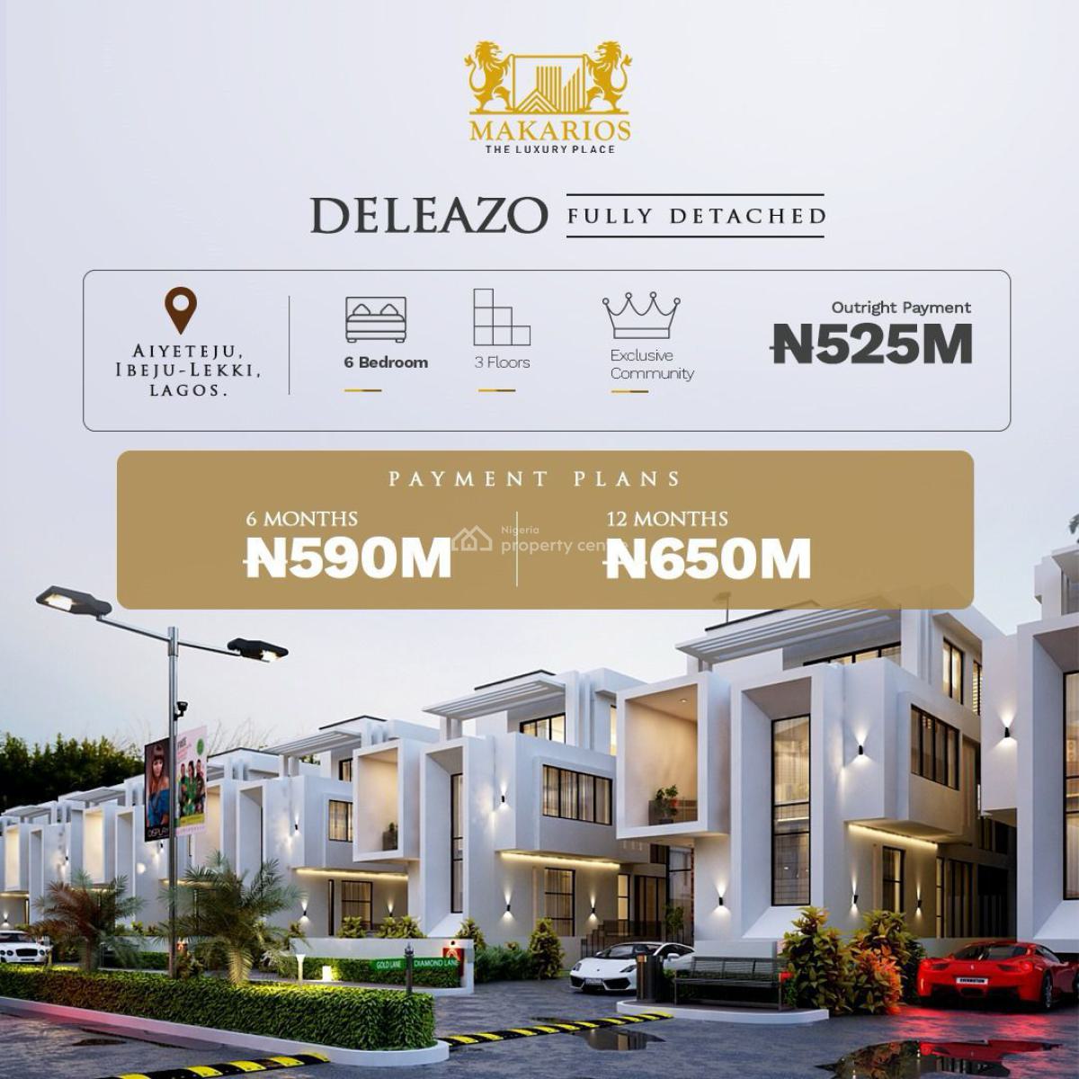 300 Sqm Lauxry in Makarious Water Display Estate, Makarious Wealthy Place Lekki Epe Expressway Awoyaya Ibeju Lekki Lagos, Aiyeteju Town, Ibeju Lekki, Lagos, Mixed-use Land for Sale
