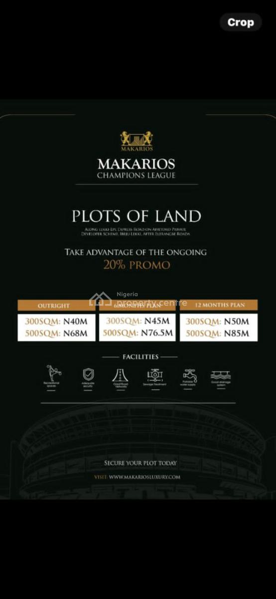 300sqm Champion Estate By Mathew Ashimalowo, Makarious Champion Estate Lekki Epe Expressway Ibeju Lekki Lagos, Eleranigbe, Ibeju Lekki, Lagos, Land for Sale