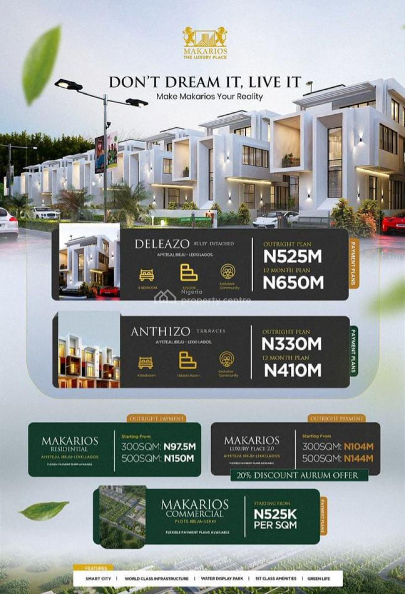 Luxury 300sqm Dry Land in Standard Estate, Makarious Champion Estate, Eleranigbe, Ibeju Lekki, Lagos, Land for Sale