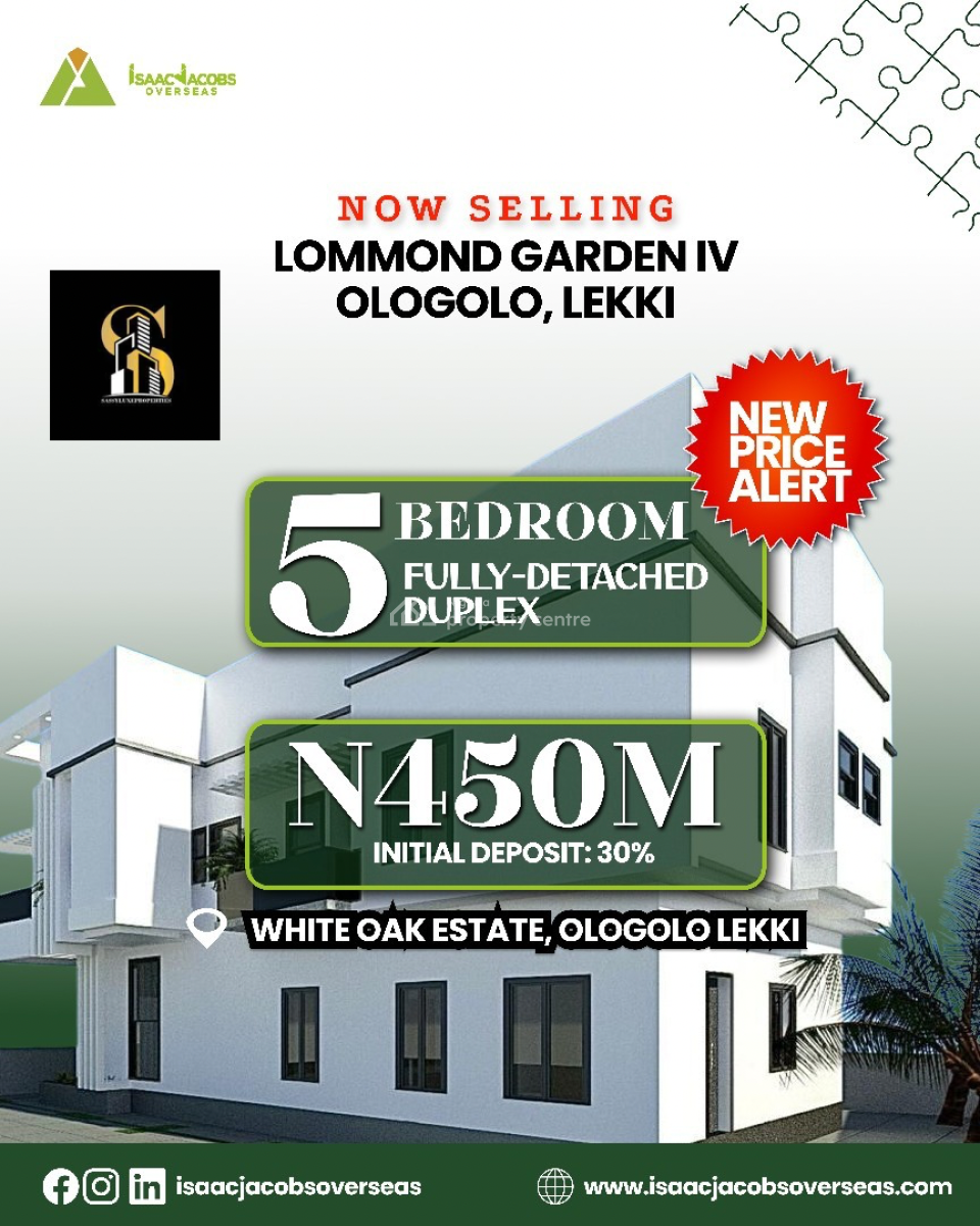 5bedroom Fully Detached Duplex, Lommond Garden Iv Ologolo,lekki, Ologolo, Lekki, Lagos, Detached Duplex for Sale