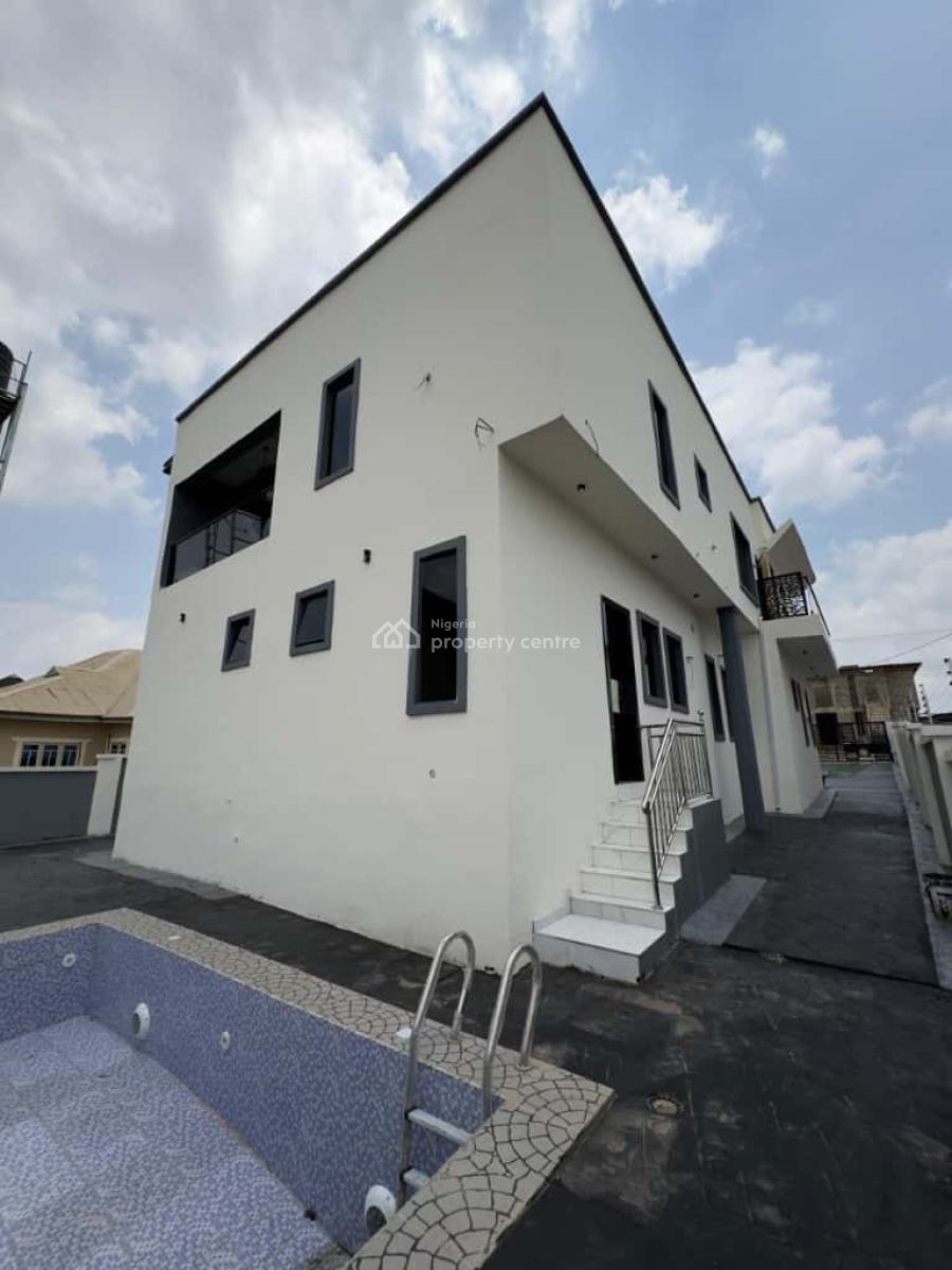 4 Beds Duplex Home + Bq & Swimming Pool, Beautifully Designed Home with Pool and Bq in a Secured Estate, Akobo, Ibadan, Oyo, Detached Duplex for Sale