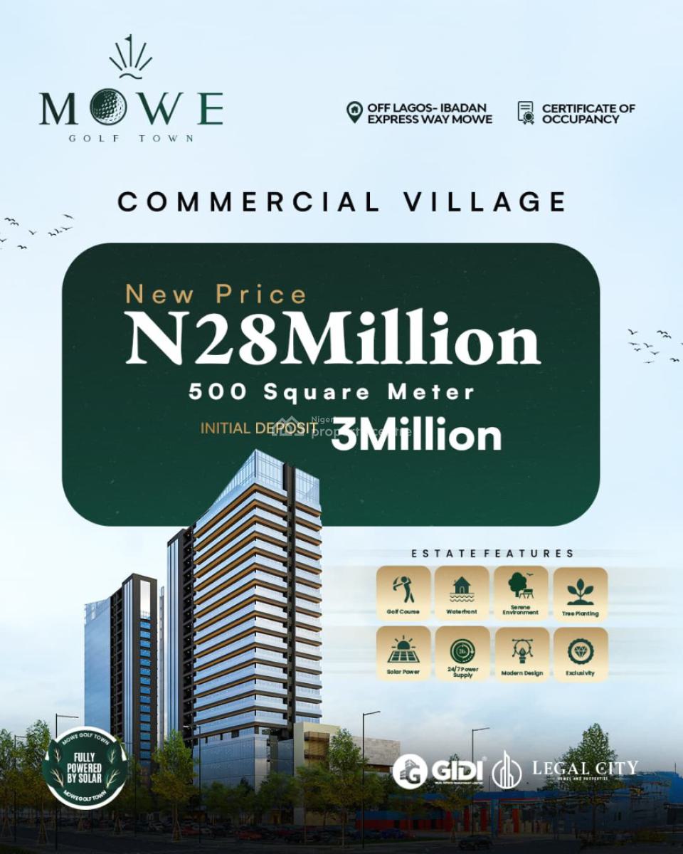 300 Sqm Luxury Land in a Standard Golf Estates, Creek View Estate Lagos Ibadan Expressway Ogun State Nigeria, Mowe Town, Ogun, Mixed-use Land for Sale