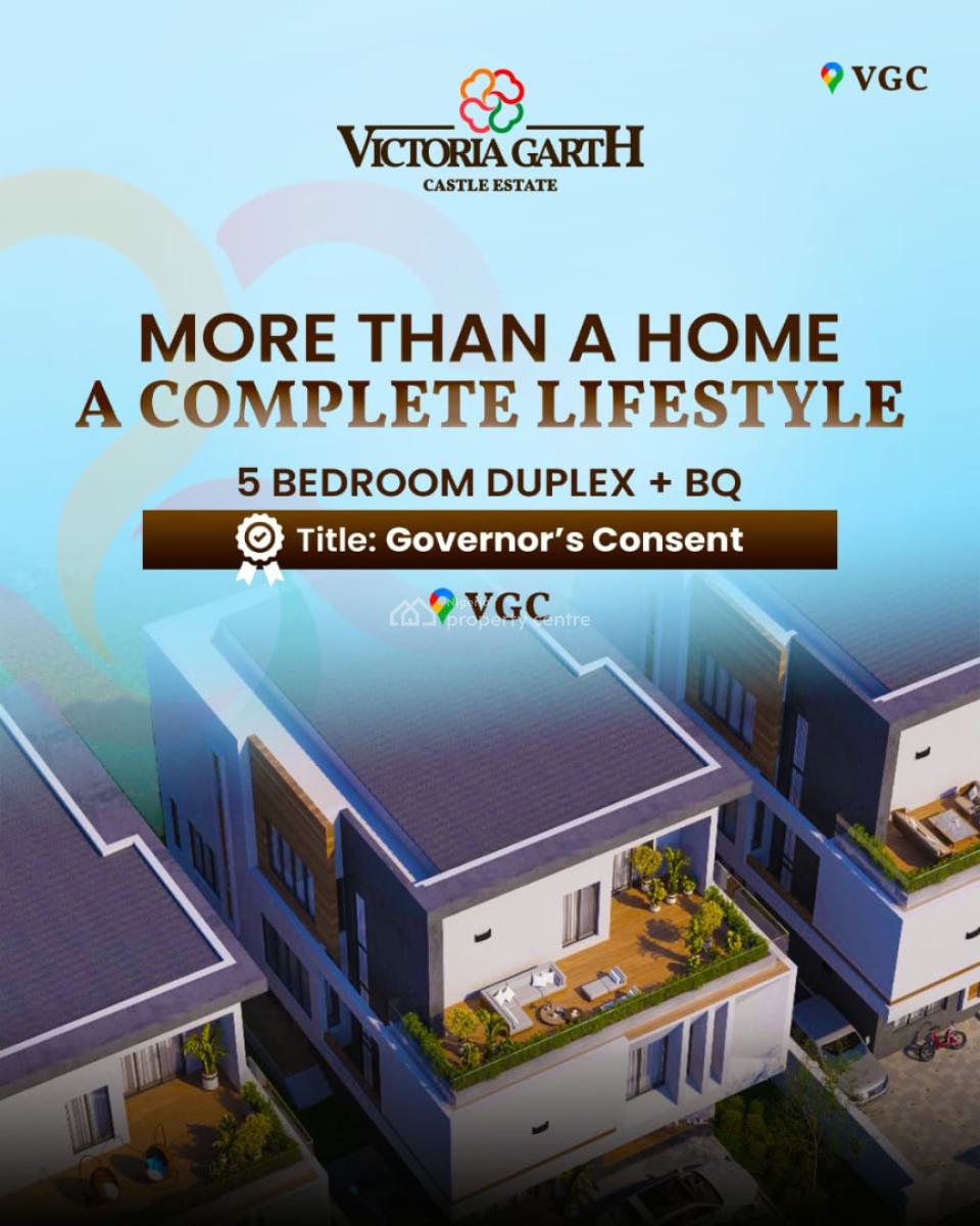 5 Bedroom Fully Detached Duplex with Bq, Vgc Maingate/ Victoria Garth Castle, Vgc, Lekki, Lagos, Detached Duplex for Sale