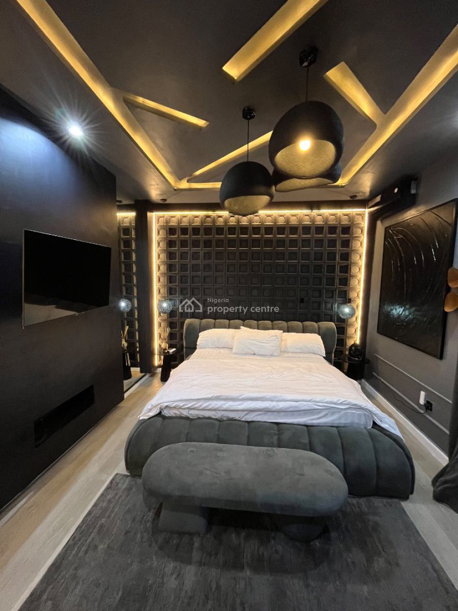Noir Luxe Dark Themed Luxury 1 Bedroom Apartment, Sandton Skye, Lekki, Lagos, Mini Flat (room and Parlour) Short Let