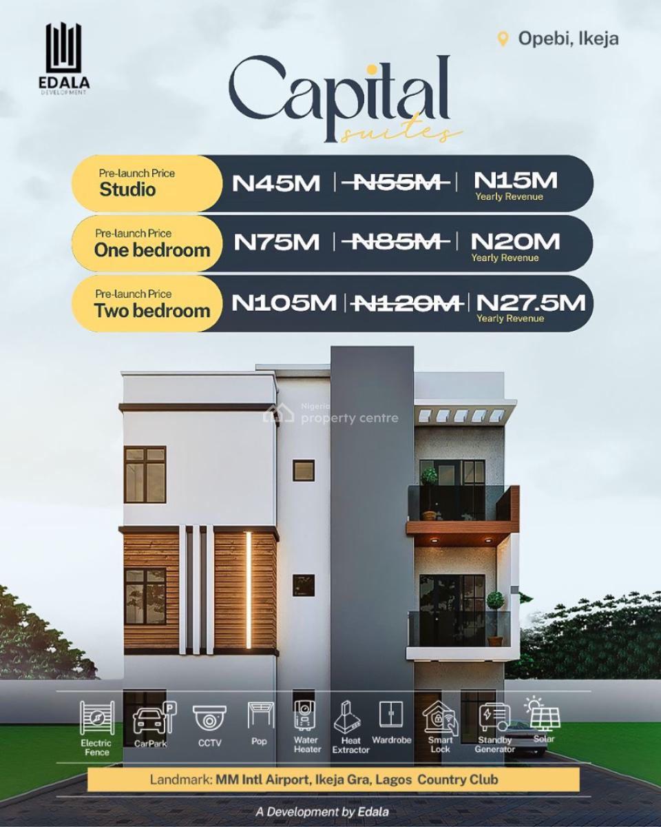 Make 20m Annually By Owning a High Yield Property Close to The Airport, High Yield Shortlet Project with Flexible Payment Plan, Opebi, Ikeja, Lagos, Block of Flats for Sale
