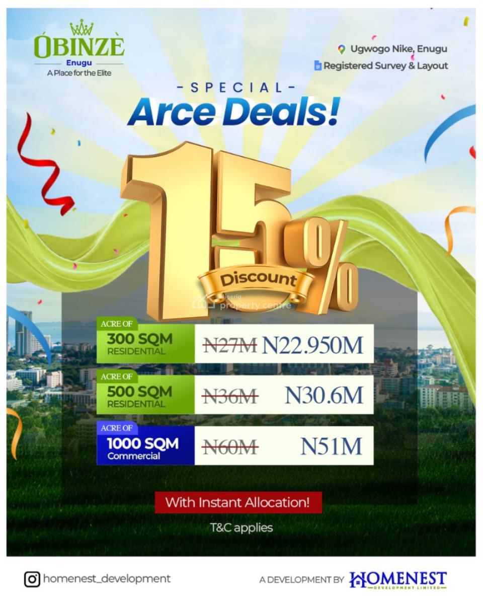 Acres of Land, Ugwogo/ Obinze, Abakpa Nike, Enugu, Enugu, Mixed-use Land for Sale