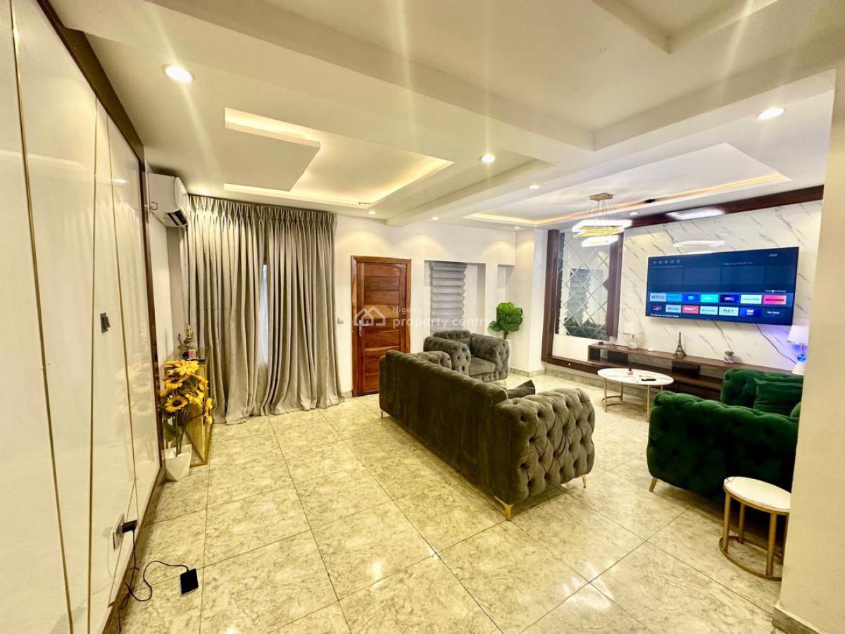 Modern Furnished Four Bedrooms Terrace Duplex with a Boys Quarters, Ikate, Lekki, Lagos, Terraced Duplex for Rent