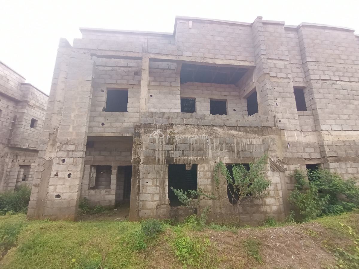 Carcass 4 Bedroom Semi Detached Duplex with Bq, Naf Ville Estate, Idu Industrial, Abuja, Semi-detached Duplex for Sale