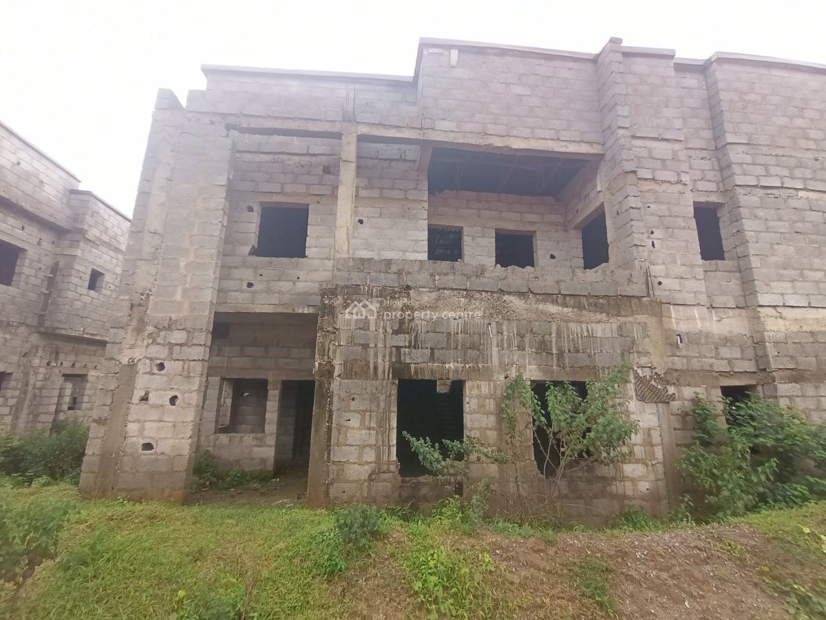Carcass 4 Bedroom Semi Detached Duplex with Bq, Naf Ville Estate, Idu Industrial, Abuja, Semi-detached Duplex for Sale