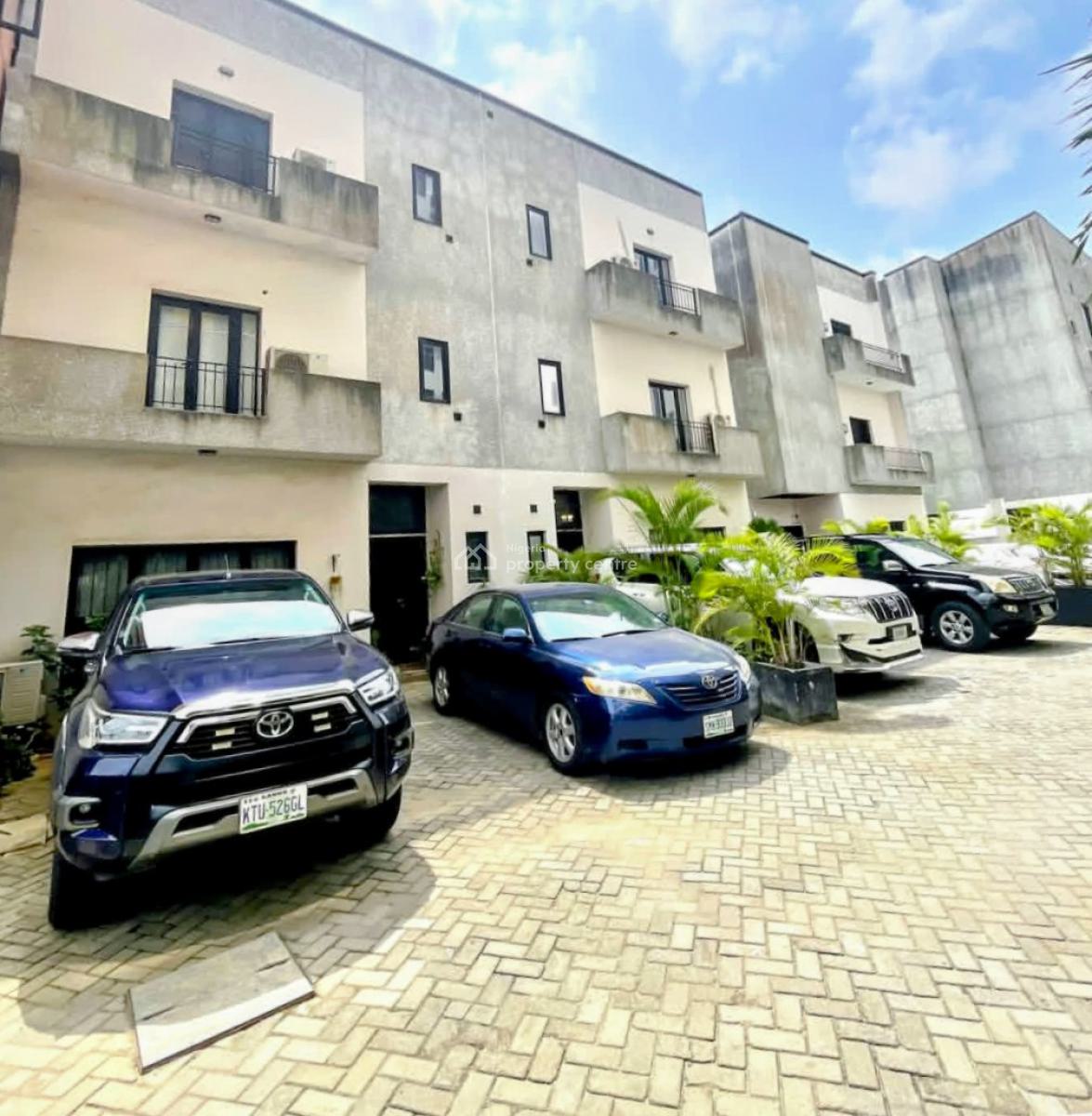 Unfurnished Service 4 Bedroom Terrace Duplex, Osborne Foreshore Estate By Wre, Osborne, Ikoyi, Lagos, Terraced Duplex for Rent