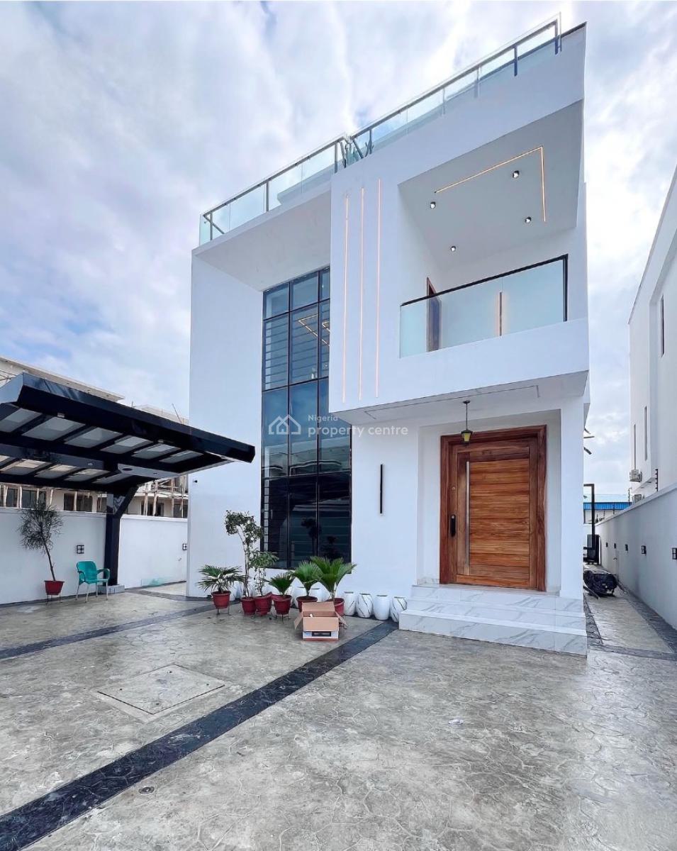 Contemporary 5 Bedroom Fully Detached Home with Solar, Chevron, Lekki, Lagos, Detached Duplex for Sale
