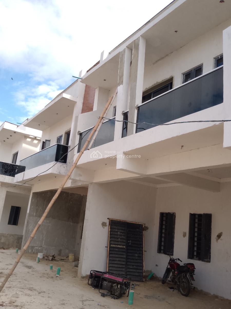 Massively New 4 Bedrooms Terrace Duplex with Bq, Homes Estate, Sangotedo, Ajah, Lagos, Terraced Duplex for Sale