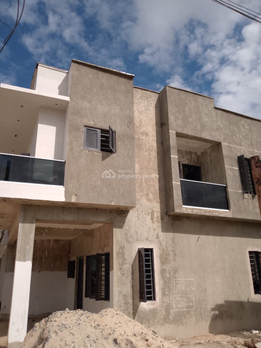 Massively New 4 Bedrooms Terrace Duplex with Bq, Homes Estate, Sangotedo, Ajah, Lagos, Terraced Duplex for Sale