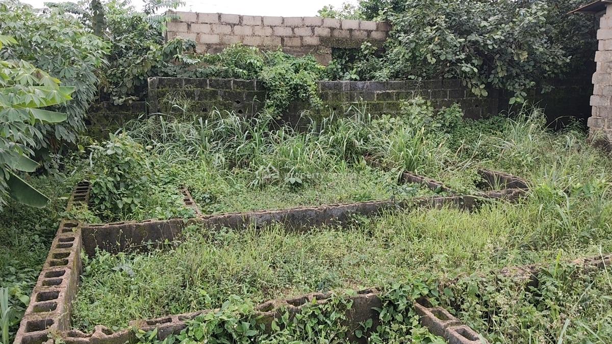 1 Bedroom Bungalow on Full Plot of Land and Foundation, Baba Dada Street By Baba Dada Junction Ilu Oloye, Maya, Ikorodu, Lagos, Detached Bungalow for Sale