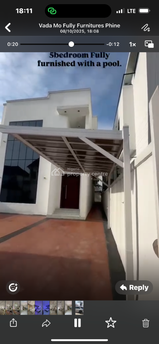 Dont Miss-this Luxury 5 Bedrom Duplex with Foreign Furniture & Pool, Orchid Road Lekki Before Round About, Lekki, Lagos, Detached Duplex for Rent